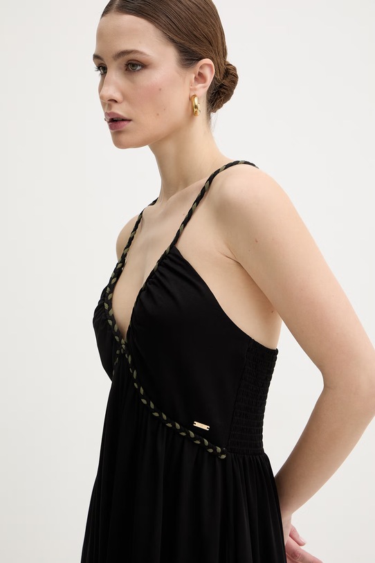 Fracomina sukienka czarny FJ26SD3005J49401