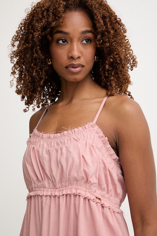 Fracomina Καλοκαιρινό με λινό ροζ FJ26SD3008W83801