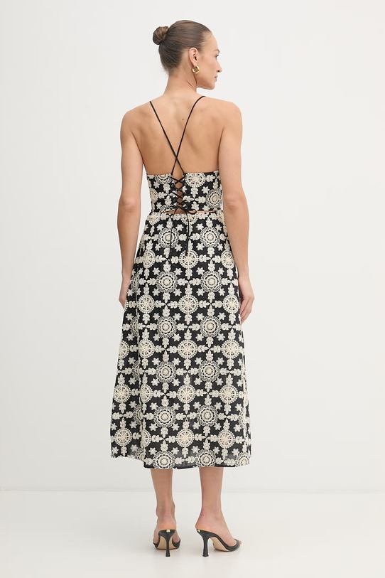 Дрехи Fracomina Лятна рокля памучна FJ26SD2007W400E5 черен