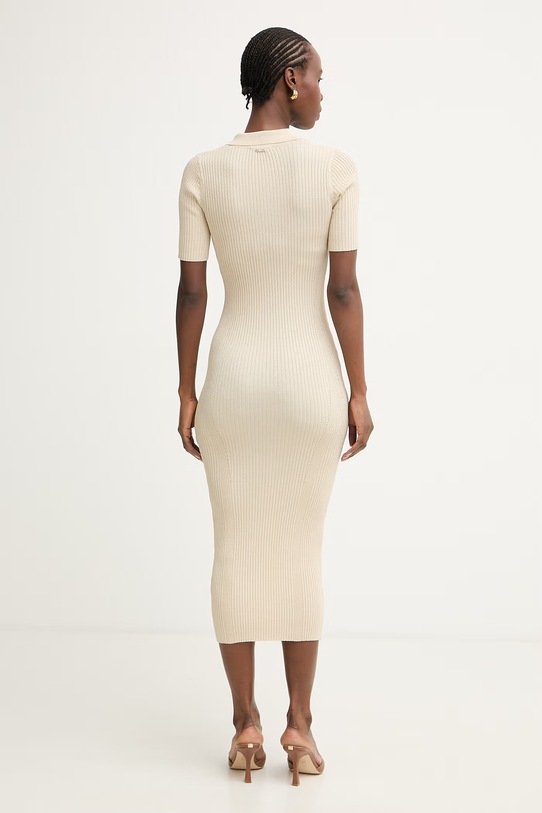 Odzież Fracomina sukienka bodycon z wiskozą FS26SD5001K564Q7 beżowy