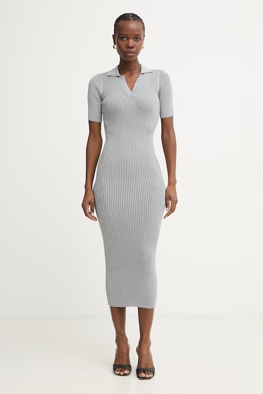 Fracomina sukienka bodycon z wiskozy szary FS26SD5001K564Q7