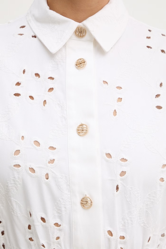 Fracomina bavlnené šaty FS26SD1008W825V8 béžová