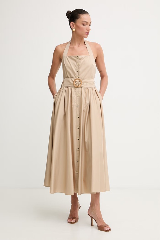 Fracomina sukienka beżowy FS26SD2003W40001