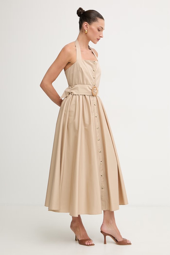 Fracomina sukienka FS26SD2003W40001 beżowy SS26