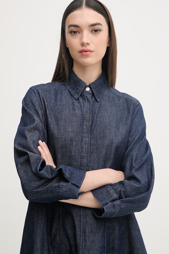 United Colors of Benetton haljina traper mornarsko plava 40QFDV0CA