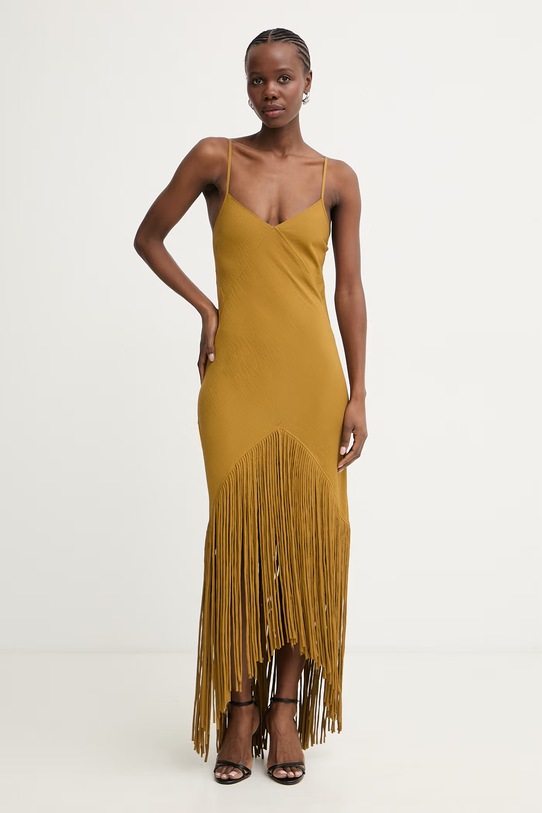 Pinko sukienka bieliźniana z wiskozą zielony 106825.A3AY