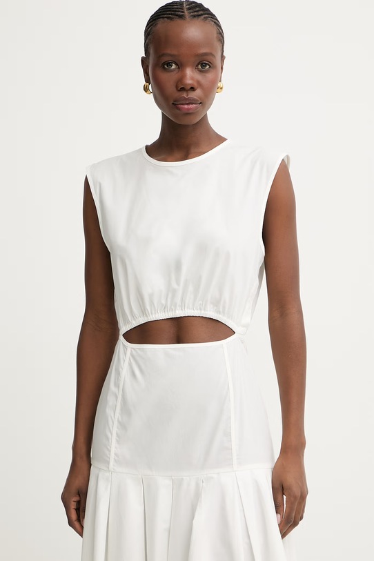 Pinko sukienka letnia bawełniana beżowy 106828.A2LD