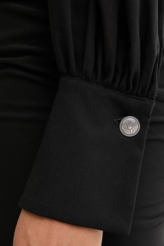 Pinko drapované šaty s viskózou 106896.A3B2 černá