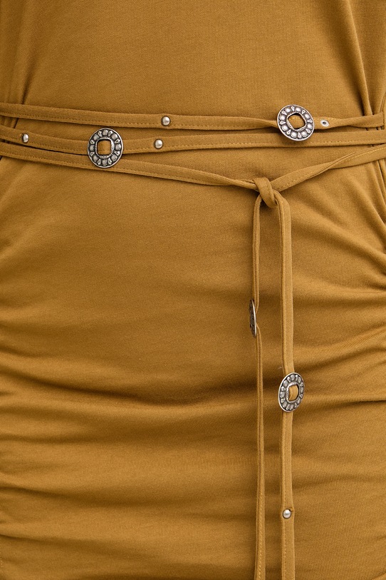 Pinko obleka bombažna 106909.A3AR rjava