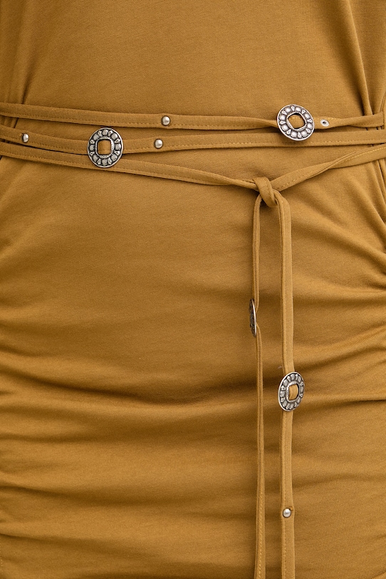 Pinko obleka bombažna 106909.A3AR rjava