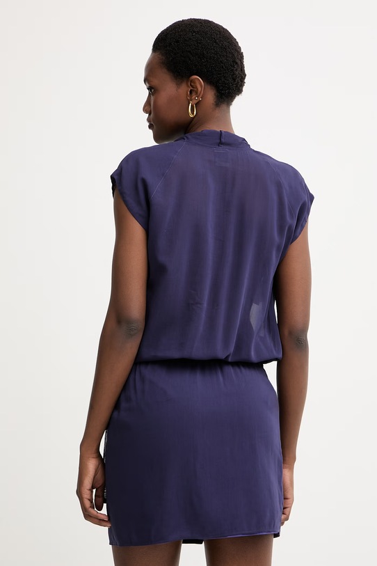 Odzież Pinko sukienka kopertowa z wiskozą 106844.A3B2 fioletowy