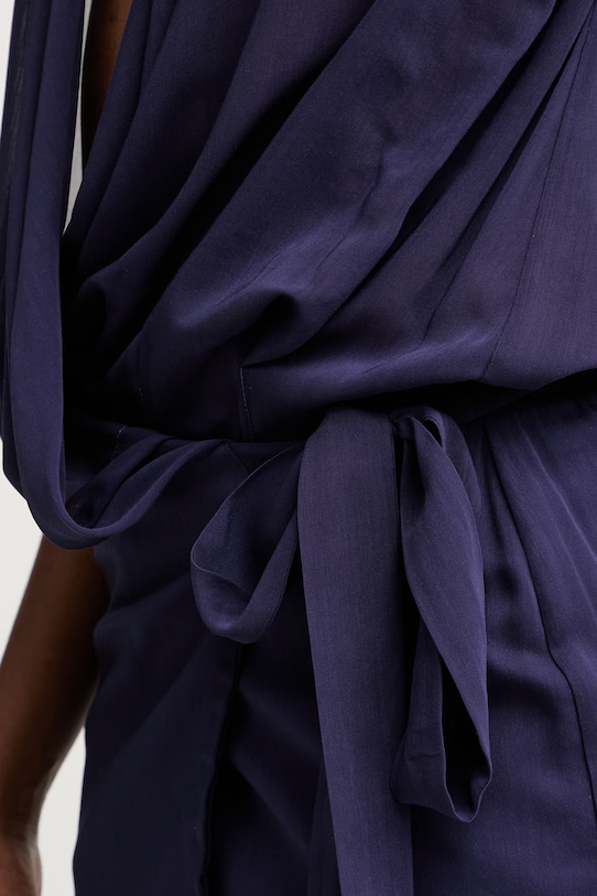 Pinko sukienka kopertowa z wiskozą 106844.A3B2 fioletowy