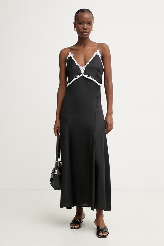 Pinko φόρεμα lingerie 106894.A3AV μαύρο SS26