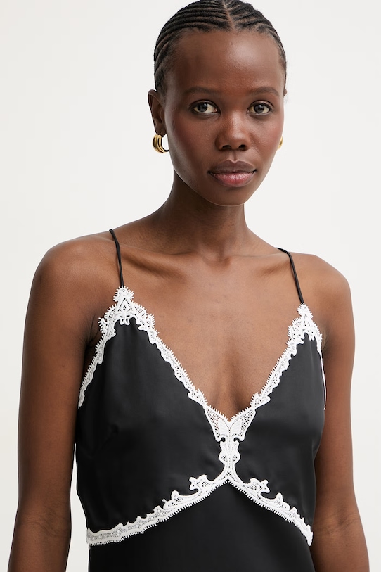 Pinko φόρεμα lingerie μαύρο 106894.A3AV