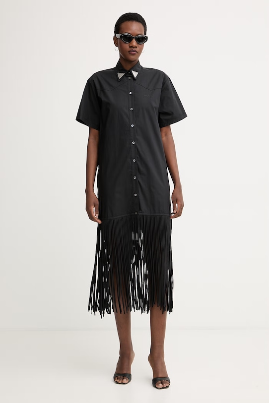 Pinko šaty bavlnené 106827.A2LD čierna SS26