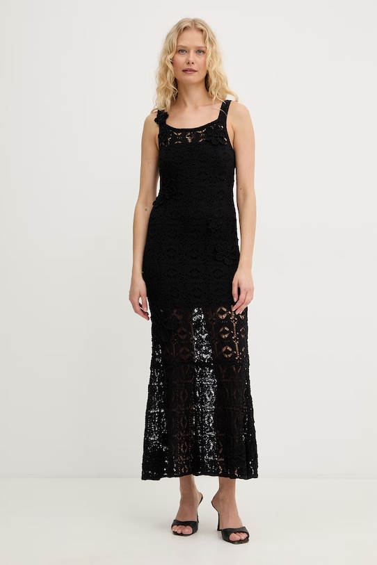 Pinko dámske šaty v štýle morskej panny s bavlnou čierna 106862.A3B8