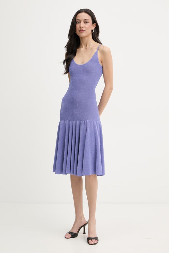 Pinko sukienka z wiskozą 106940.A3BD fioletowy SS26