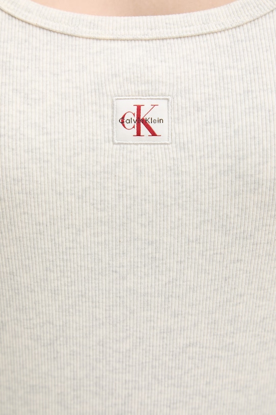 Calvin Klein Jeans sukienka bawełniana z elastanem LV047F257G szary