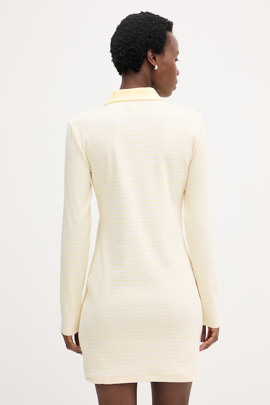 Odzież Calvin Klein Jeans sukienka bawełniana z elastanem LV047F839G żółty