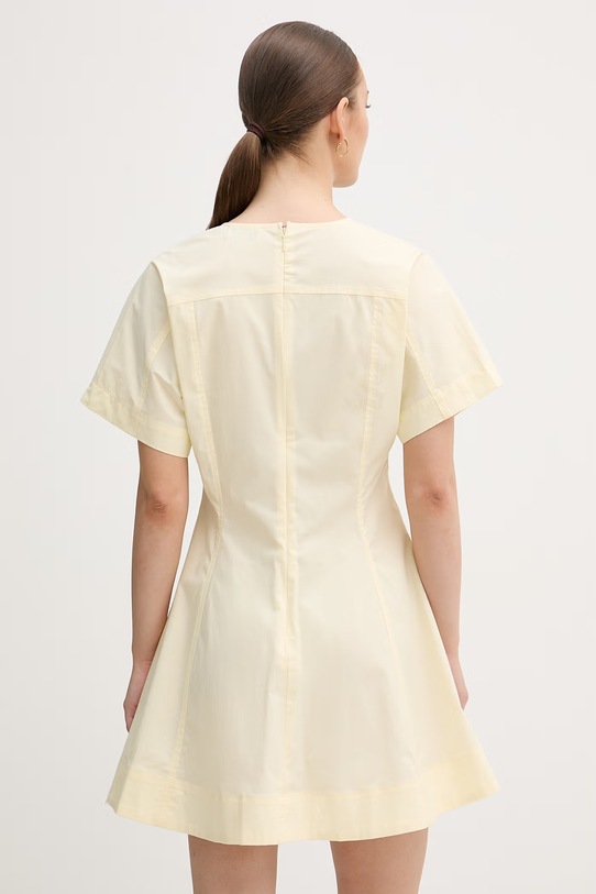 Odjeća Calvin Klein Jeans haljina A-kroja od pamuka s elastanom LV047F003G zlatna