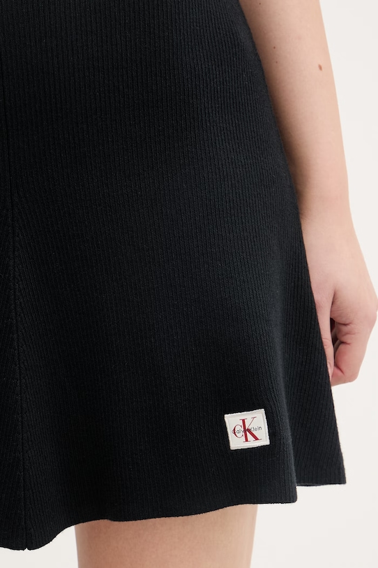 Calvin Klein Jeans šaty s bavlnou LV047F325G čierna