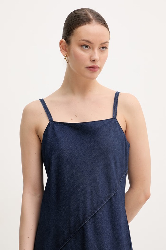 Calvin Klein Jeans šaty rifľové tmavomodrá LV047F747G