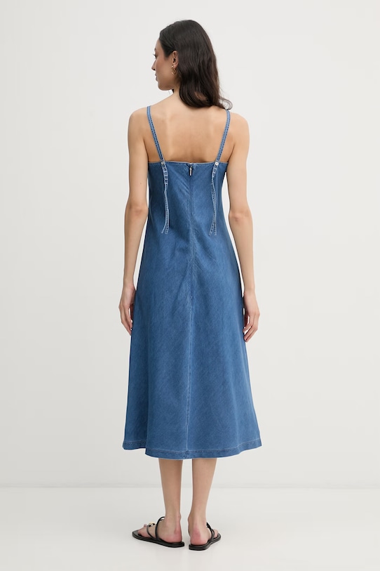 Oblačila Calvin Klein Jeans poletna obleka iz denima LV047F748G modra