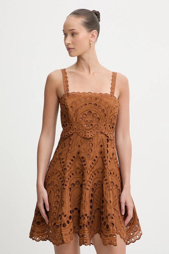 Charo Ruiz Ibiza sukienka Zeph casual brązowy 263603