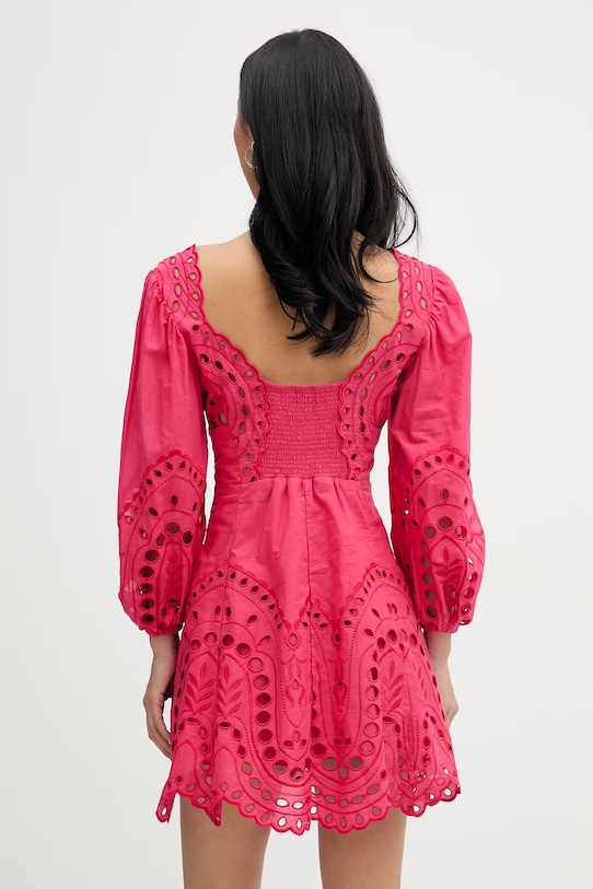 Oblečenie Charo Ruiz Ibiza šaty s bavlnou Esmare 263605 ružová