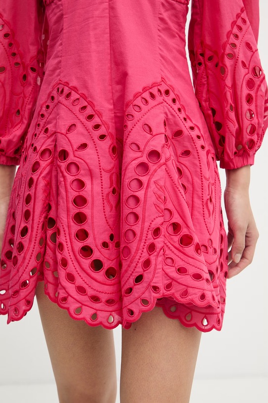 Charo Ruiz Ibiza šaty s bavlnou Esmare 263605 ružová