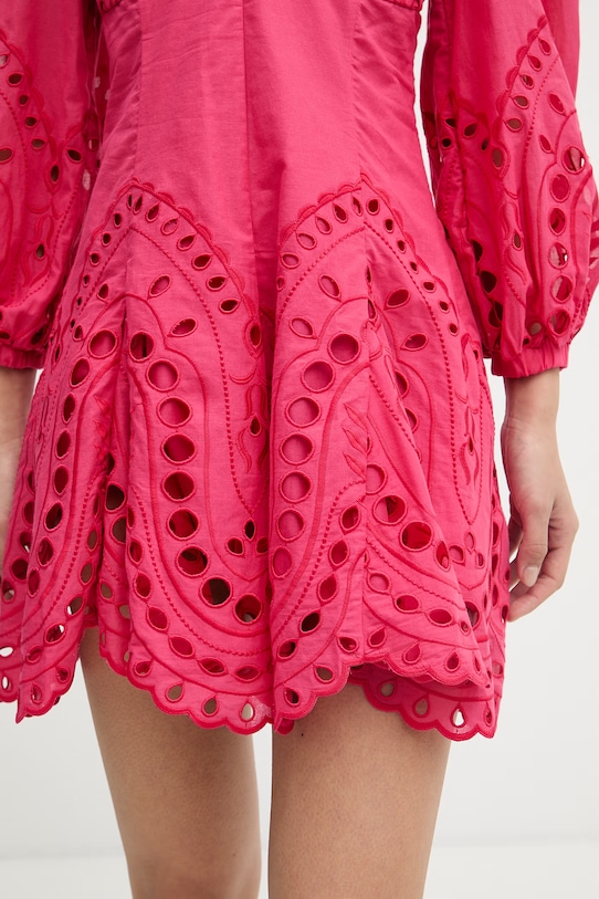 Charo Ruiz Ibiza šaty s bavlnou Esmare 263605 ružová