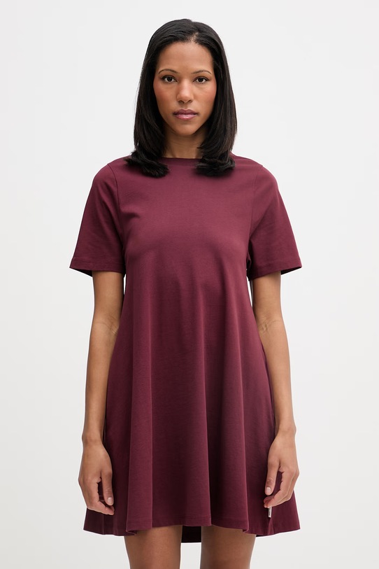 Marc O'Polo sukienka bawełniana bordowy 5000008224
