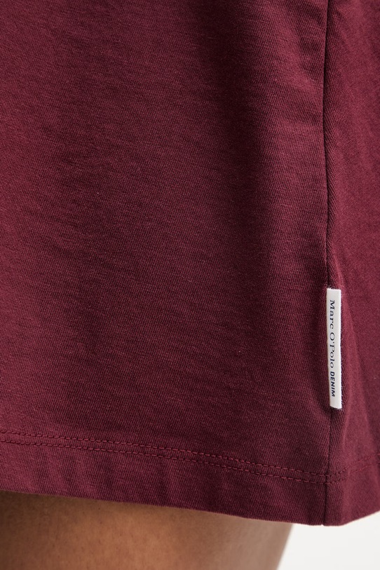 Marc O'Polo sukienka bawełniana 5000008224 bordowy