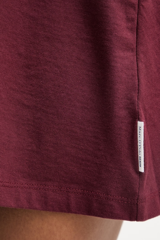 Marc O'Polo sukienka bawełniana 5000008224 bordowy