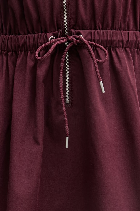 Marc O'Polo sukienka z bawełną 5000008225 bordowy