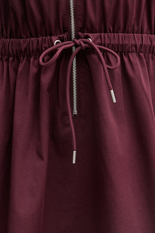 Marc O'Polo sukienka z bawełną 5000008225 bordowy