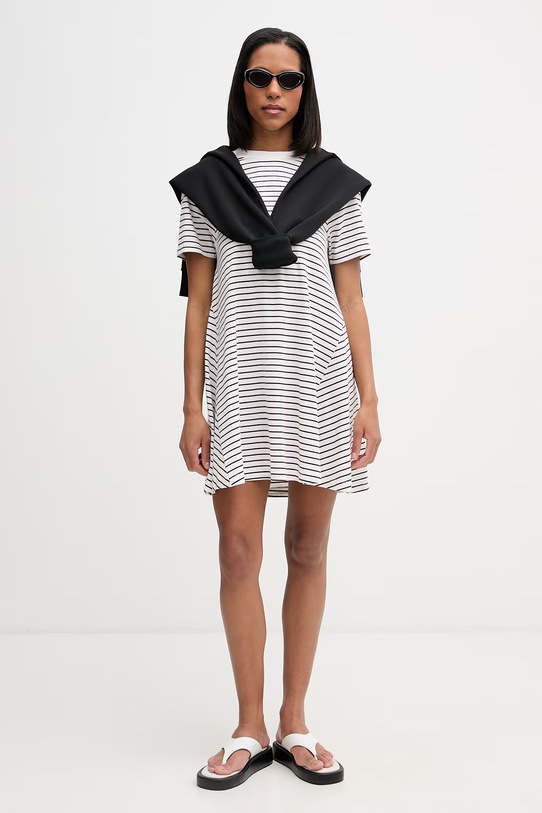 Marc O'Polo sukienka bawełniana 5000008227 biały SS26