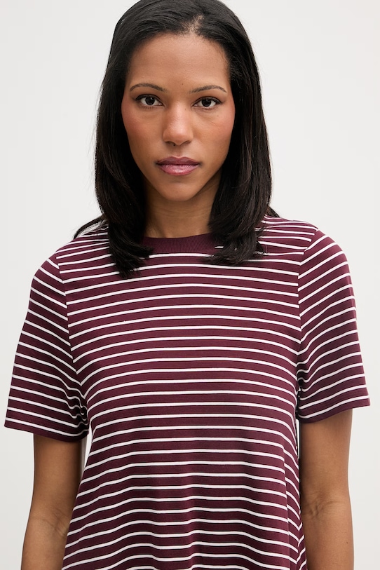 Marc O'Polo sukienka bawełniana bordowy 5000008227