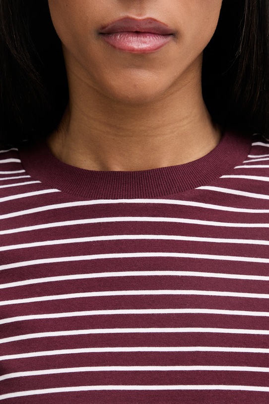 Marc O'Polo sukienka bawełniana 5000008227 bordowy