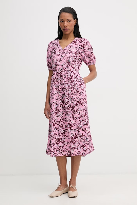 Marc O'Polo sukienka z wiskozą 5000008258 różowy SS26