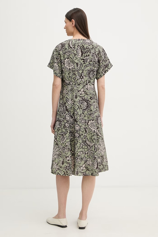 Odzież Marc O'Polo sukienka letnia z wiskozy 5000013209 zielony