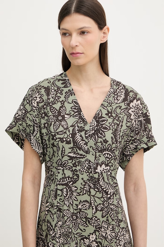 Marc O'Polo sukienka letnia z wiskozy zielony 5000013209