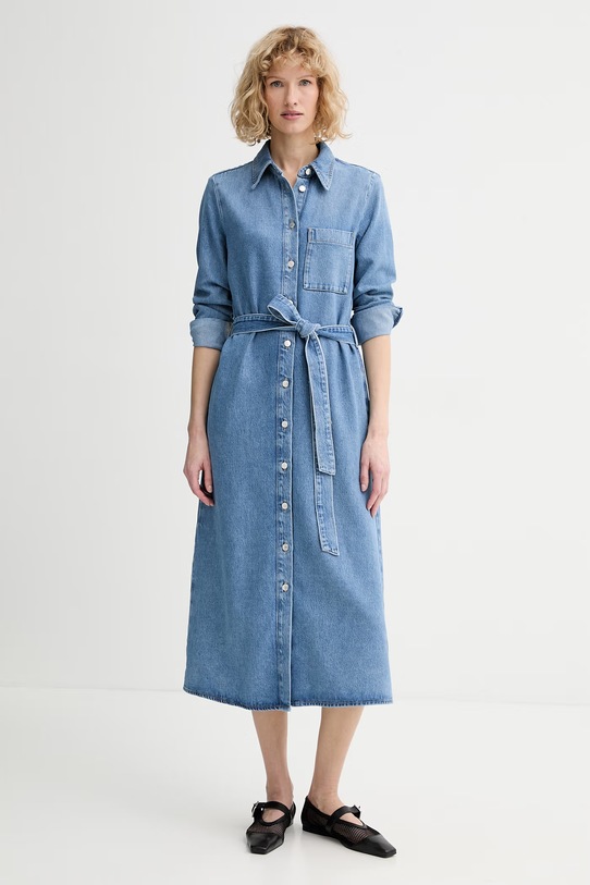 Marc O'Polo sukienka jeansowa 5000013405 niebieski SS26