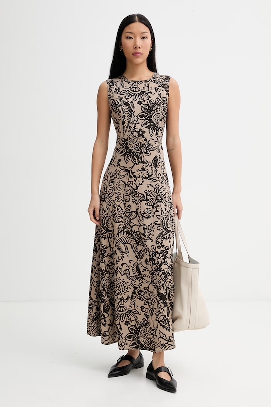 Marc O'Polo Šaty z viskózy 5000013414 hnedá SS26