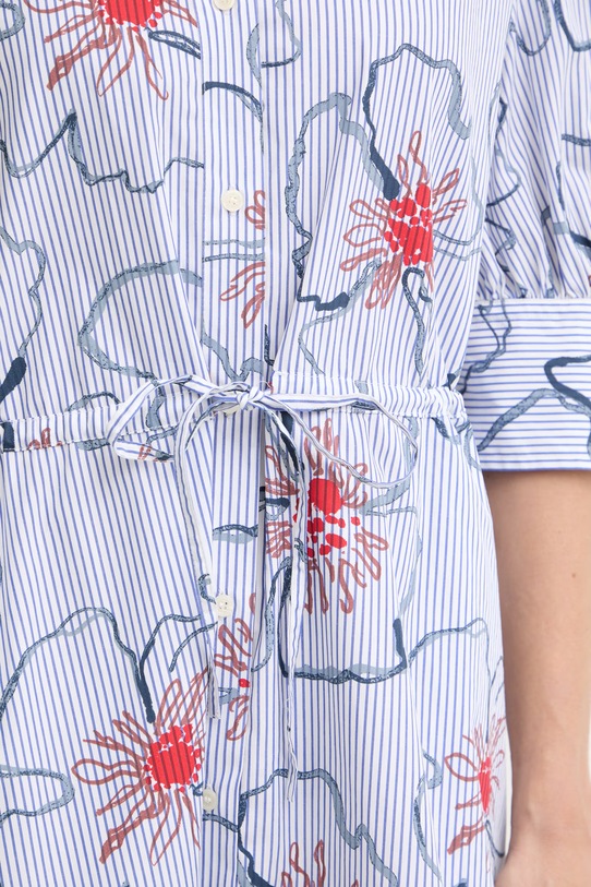 Tommy Hilfiger košeľové šaty bavlnené SUMMER WW0WW49645 modrá