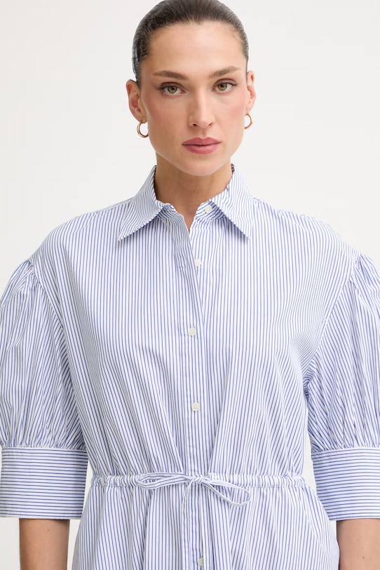 Tommy Hilfiger košeľové šaty bavlnené SUMMER modrá WW0WW50546