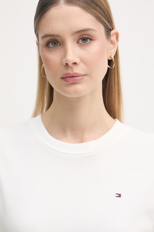 Tommy Hilfiger sukienka bawełniana beżowy WW0WW51148