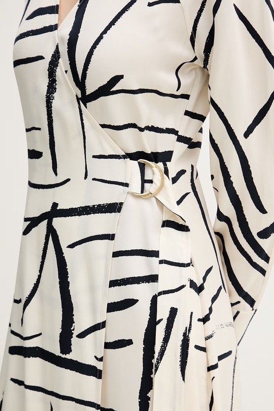 Tommy Hilfiger haljina na preklop od viskoze WW0WW48934 bež