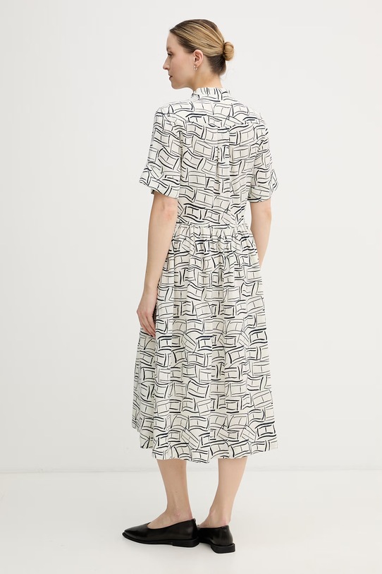 Odjeća Tommy Hilfiger ljetna haljina od lana WW0WW49633 bež