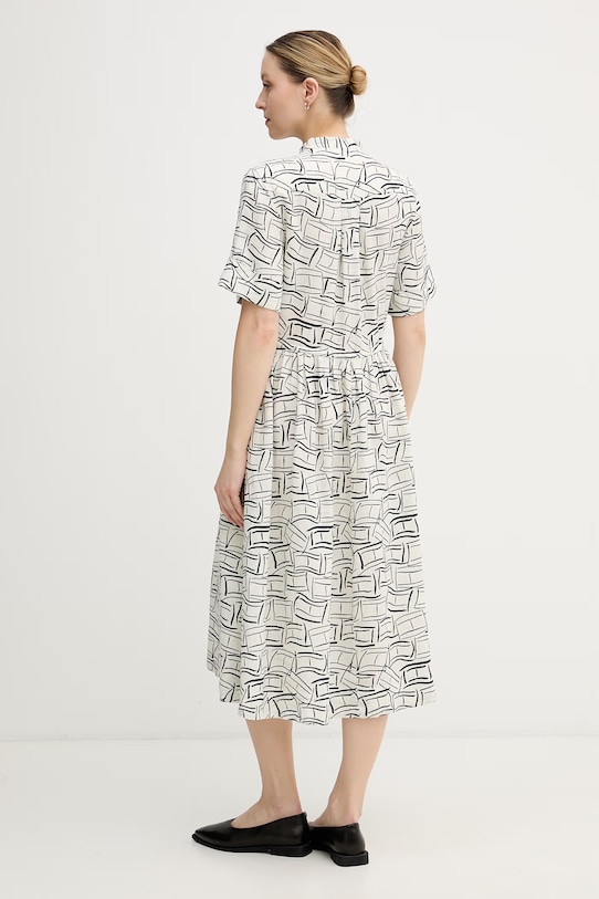 Odjeća Tommy Hilfiger ljetna haljina od lana WW0WW49633 bež